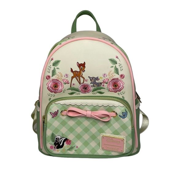 Loungefly Handbags - Loungefly Bambi Spring Time Gingham Mini-Backpack